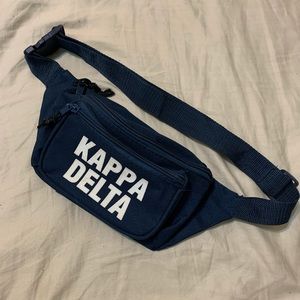 Kappa Delta navy blue fanny pack